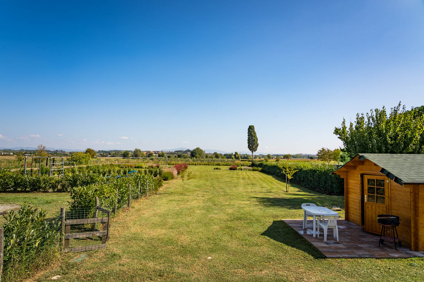 Zona relax all’aperto a Borgo Terrosi