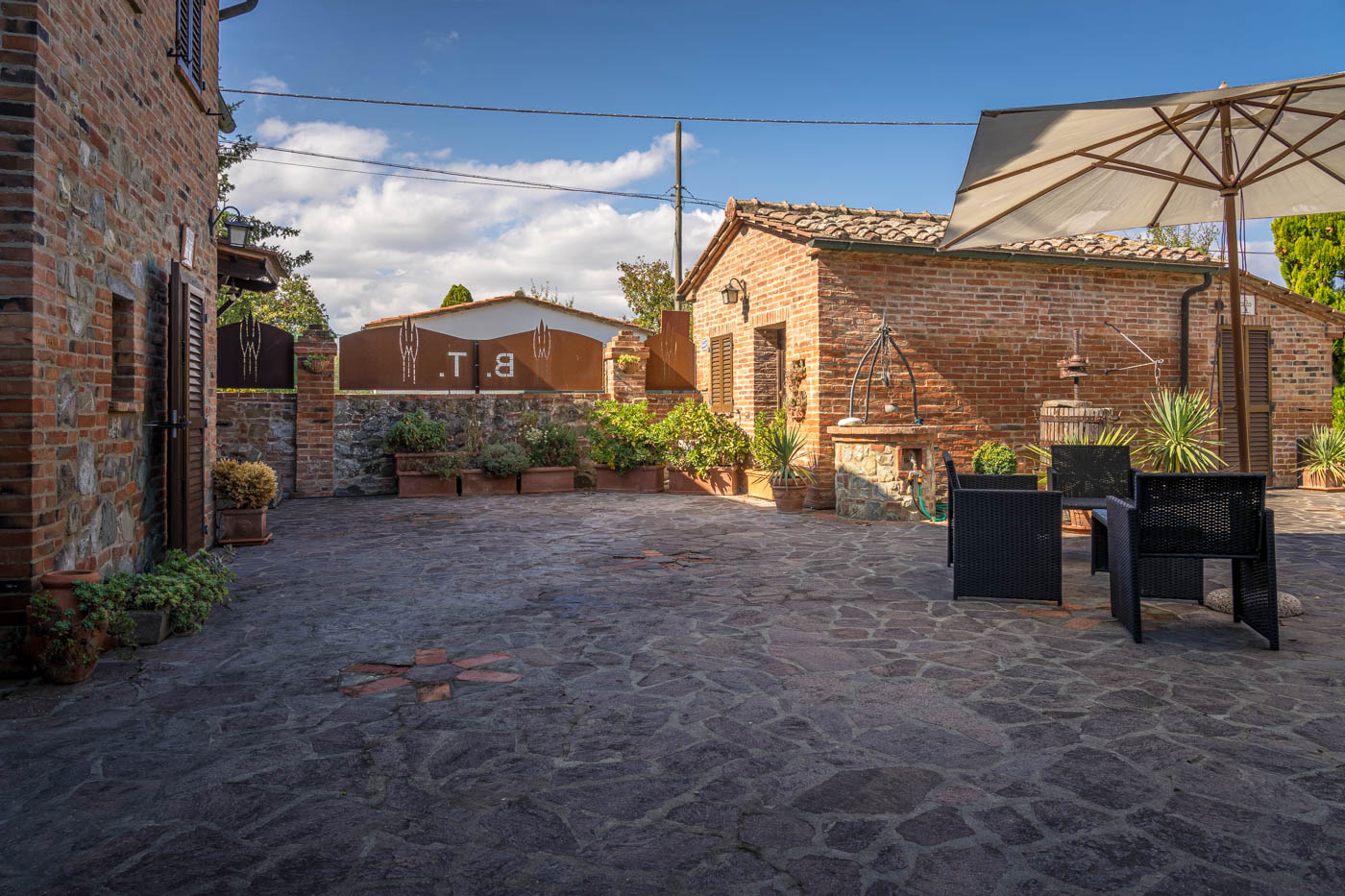 Area attrezzata nel giardino di Borgo Terrosi